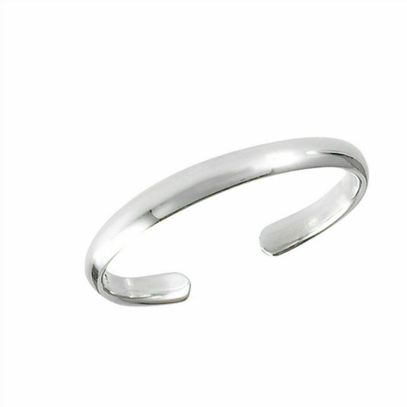 Midi Band .925 Sterling Silver Simple Minimalist Plain Toe Ring Band