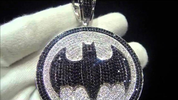 New Hollywood Style Batman Pendant Diamond Studded Dark Knight Superhero Theme