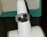 Micky Mouse Diamond Engagement Anniversary Ring Sterling Silver Stylish Design