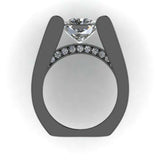 3 Ct Asscher Cut New Antique Engagement Wedding Ring Black 925 Sterling Silver