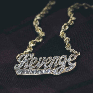 HipHop Pendant Statement Revenge Lucky style Luxurious with24inch chain925Silver