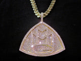 Lucky HipHop Style Pendant Wale MMG Piece Diamond Studded Solid Sterling Silver