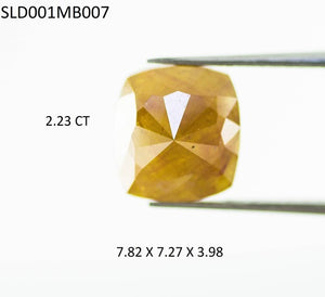 2.23 Ct Natural Loose Diamond Rose Cut Mustard Yellow Fancy Color I3 Clarity 1 Pcs SLD001MB007