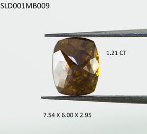 1.21 Ct Natural Loose Diamond Rose Cut Brown Fancy Color I3 Clarity 1 Pcs SLD001MB009