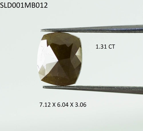 1.31 Ct Natural Loose Diamond Rose Cut Brown Fancy Color I3 Clarity 1 Pcs SLD001MB0012