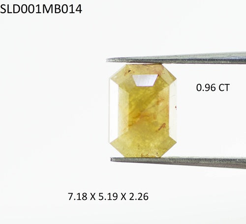 0.96 Ct Natural Loose Diamond Rose Cut Mustard Yellow Fancy Color I3 Clarity 1 Pcs SLD001MB0014