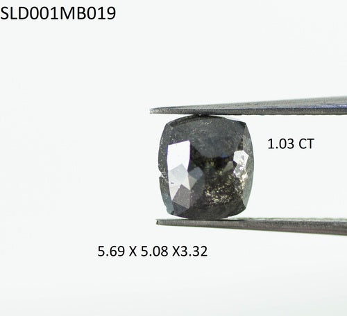 1.03 Ct Natural Loose Diamond Rose Cut Black Fancy Color I3 Clarity 1 Pcs SLD001MB019