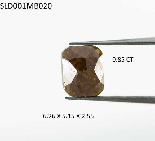 0.85 Ct Natural Loose Diamond Rose Cut Brown Fancy Color I3 Clarity 1 Pcs SLD001MB020