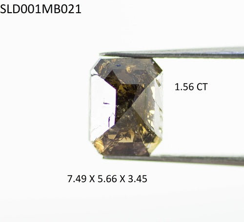 1.56 Ct Natural Loose Diamond Rose Cut Brown Fancy Color I3 Clarity 1 Pcs SLD001MB021