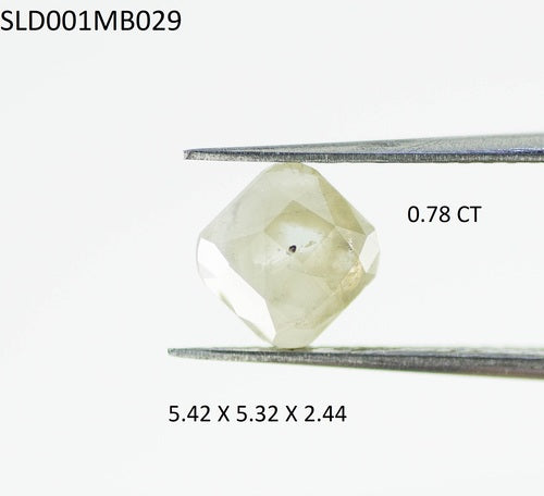 0.78 Ct Natural Loose Diamond Rose Cut White Fancy Color I3 Clarity 1 Pcs SLD001MB029