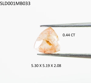 0.44 Ct Natural Loose Diamond Rose Cut Strawberry Fancy Color I3 Clarity 1 Pcs SLD001MB033