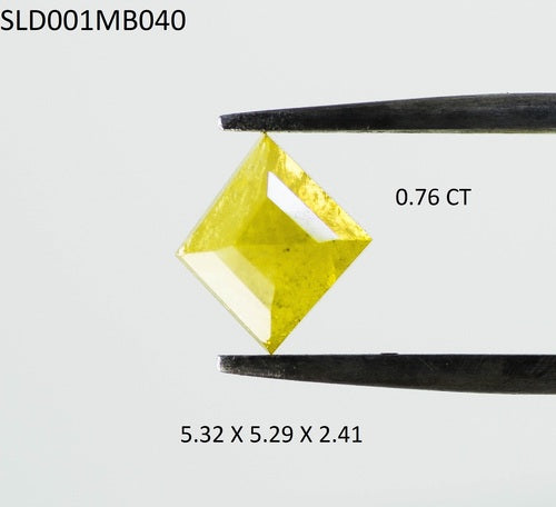 0.76 Ct Natural Loose Diamond Rose Cut Yellow Fancy Color I3 Clarity 1 Pcs SLD001MB040