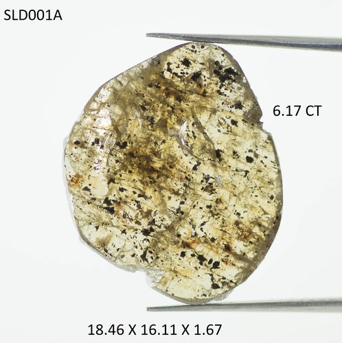 Natural Loose Diamond Slice Red Color I2 Clarity 1 PCS 6.17 CT SLD001AB