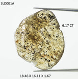 Natural Loose Diamond Slice Red Color I2 Clarity 1 PCS 6.17 CT SLD001AB